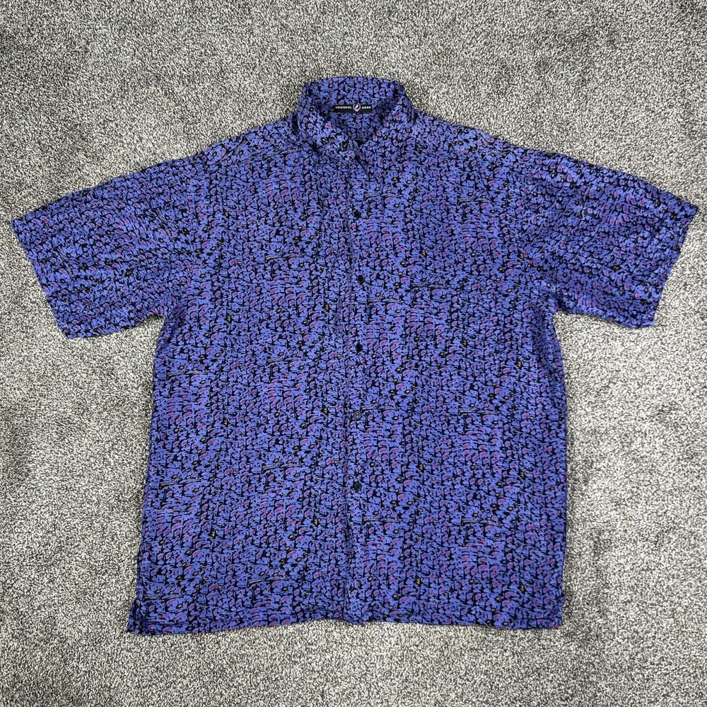 Vintage Grateful Dead 90s 1995 Mens 100% Silk Button Up Hawaiian Shirt No Sz Tag